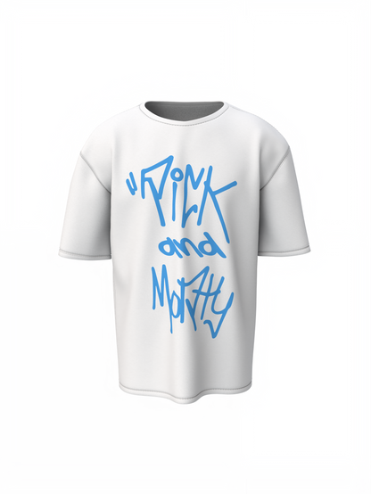 Rick Morty Text Oversized T-Shirts for Bold Streetwear