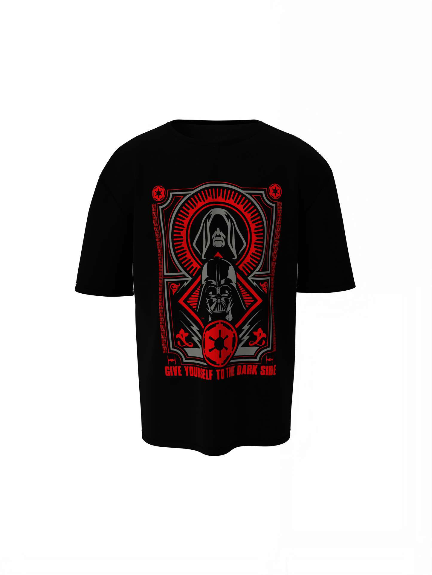Dark Side Oversized T-Shirts Bold Star Wars Streetwear Style