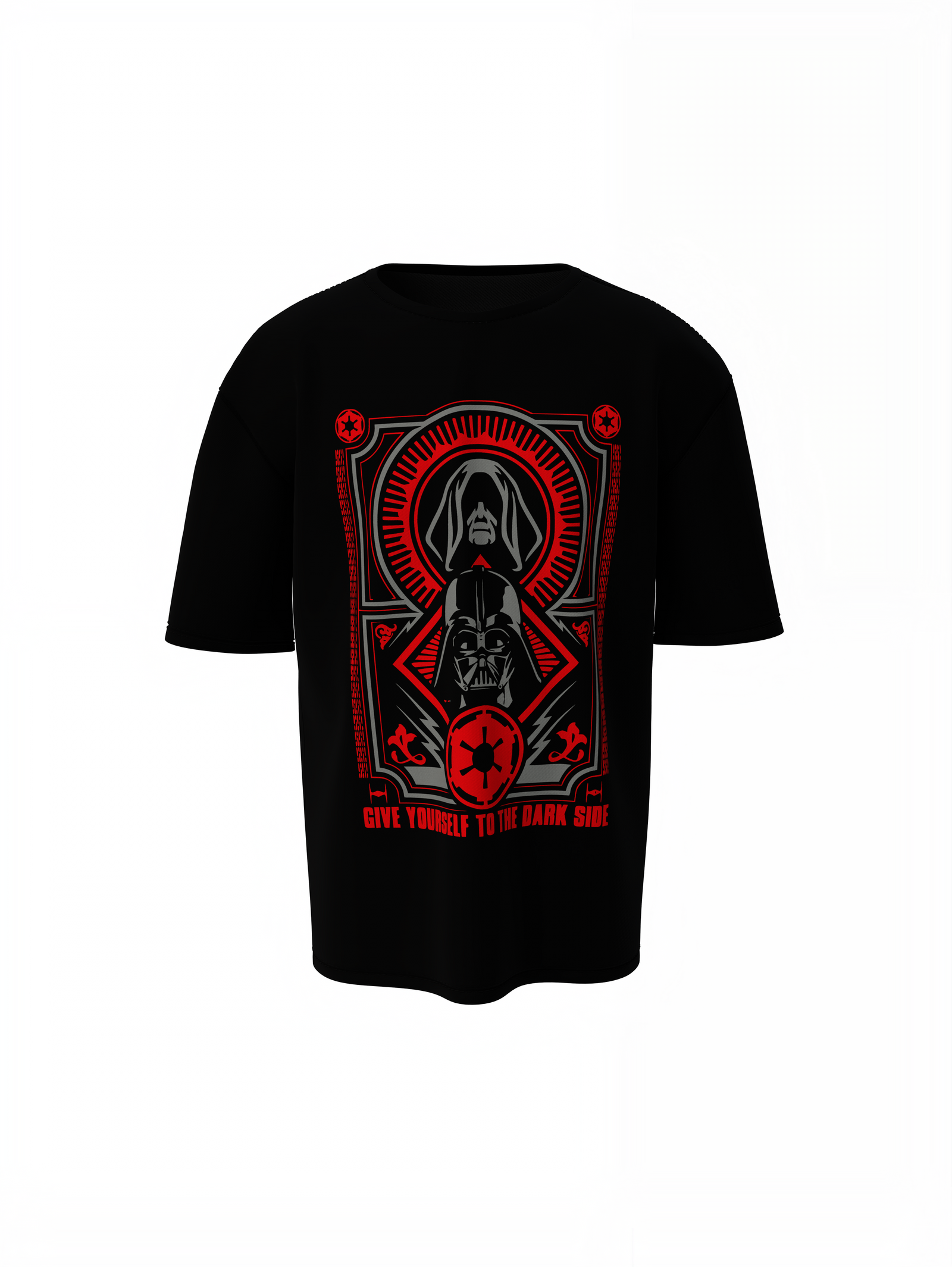 Dark Side Oversized T-Shirts Bold Star Wars Streetwear Style