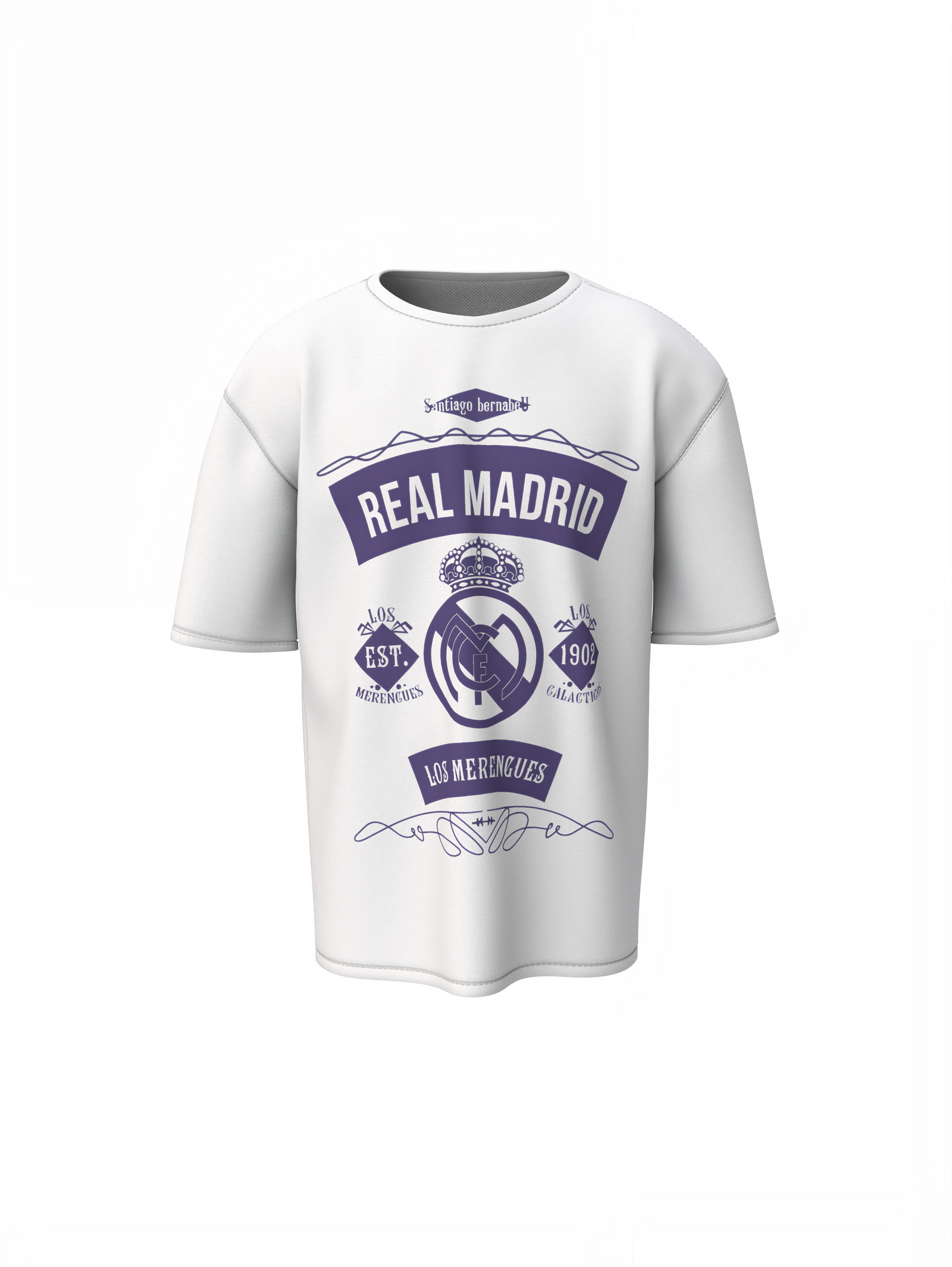 Madrid Champions Era Oversized T-Shirt – Football Fan Tee