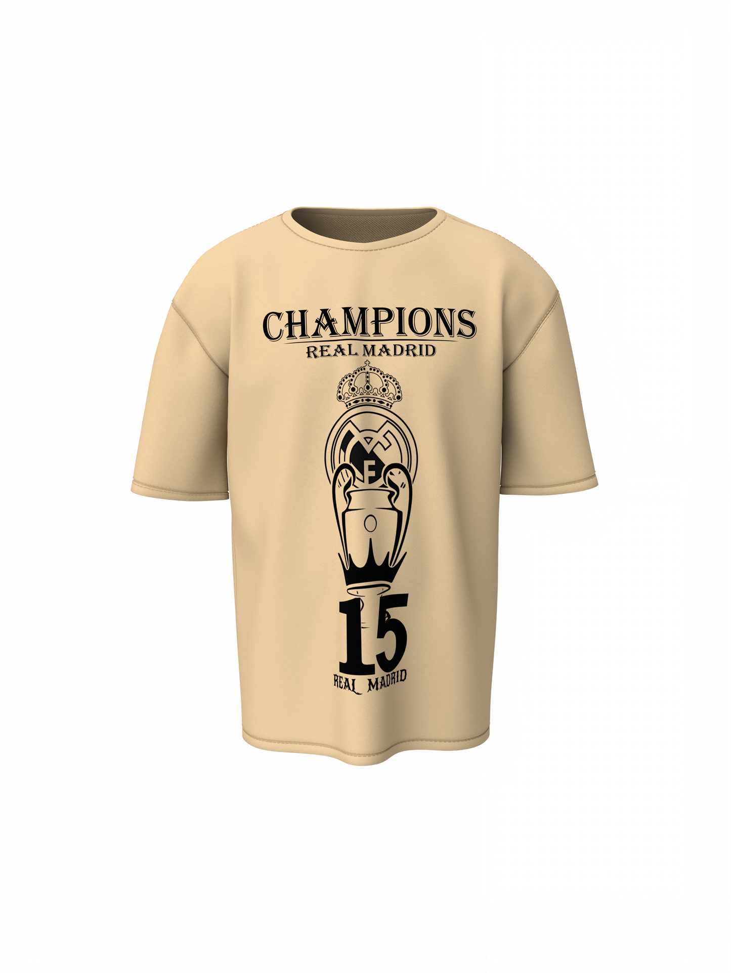 Madrid 15 Champions Oversized T-Shirt – Bold Football Tee