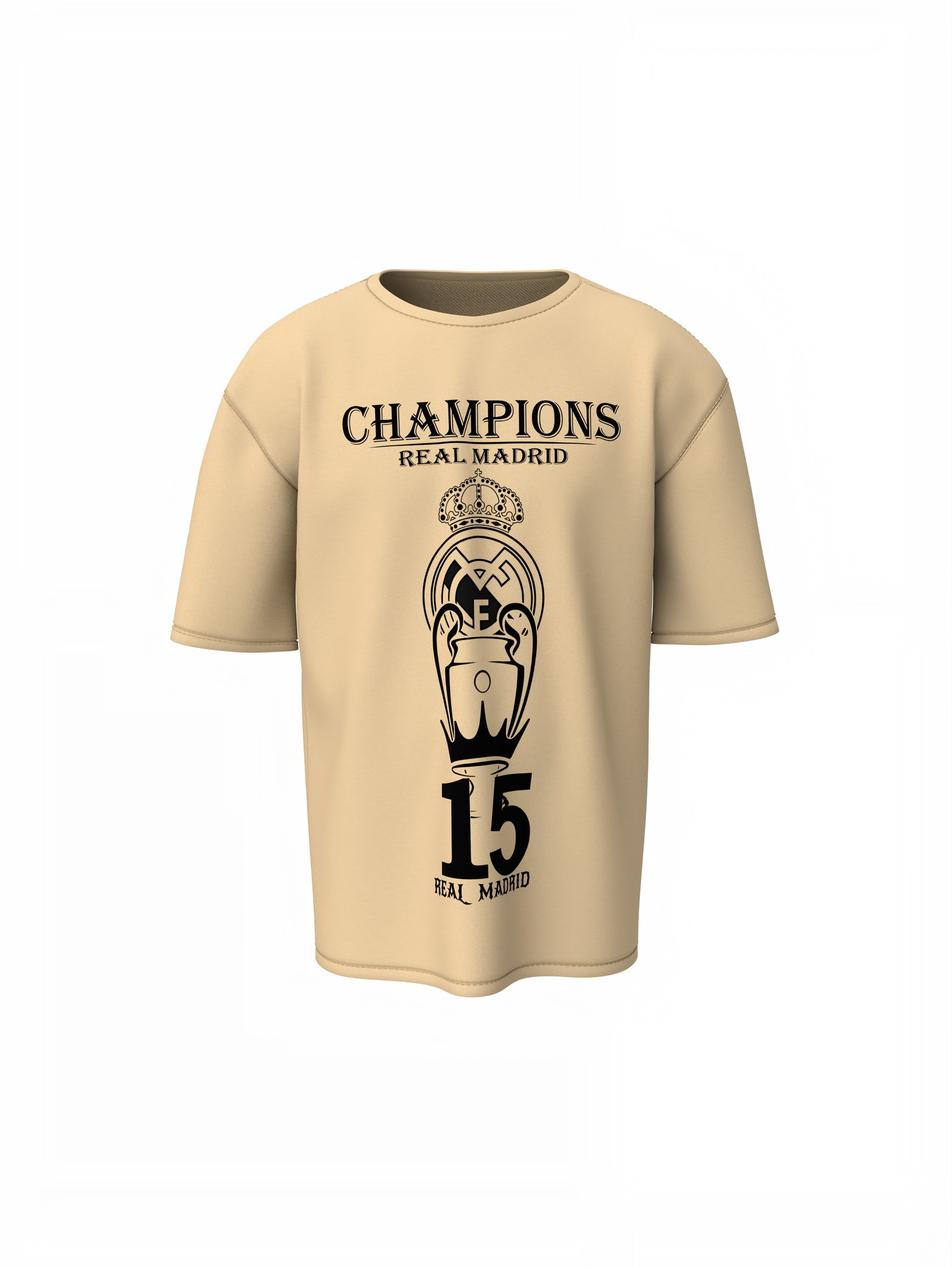 Madrid 15 Champions Oversized T-Shirt – Bold Football Tee