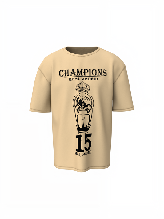 Madrid 15 Champions Oversized T-Shirt – Bold Football Tee