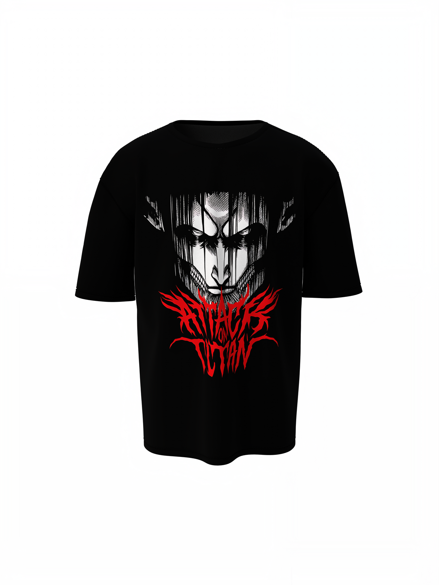 Titan Face Oversized T-Shirts Bold Graphic Streetwear Tee