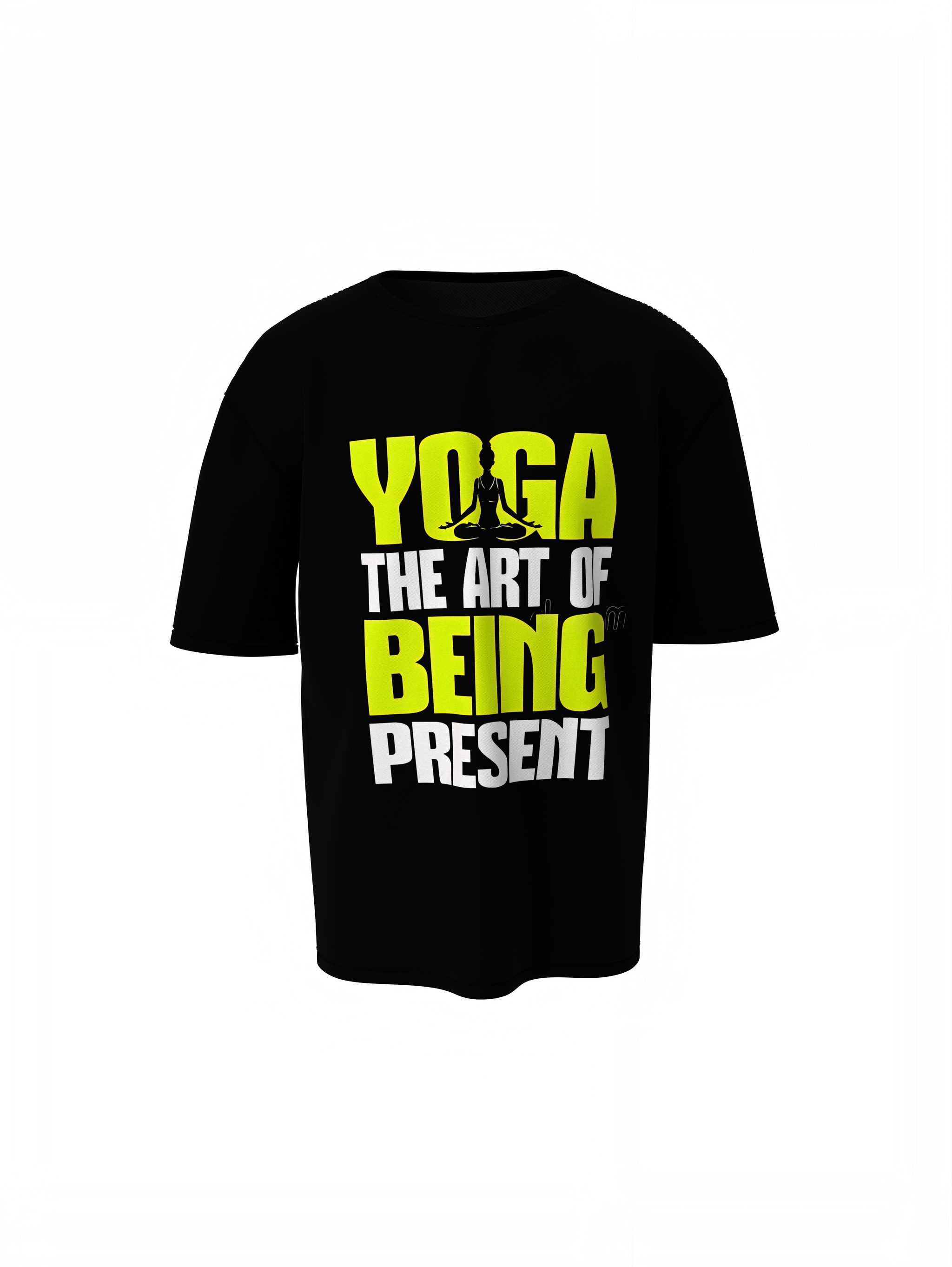 Yoga Line Art Oversized T-Shirt