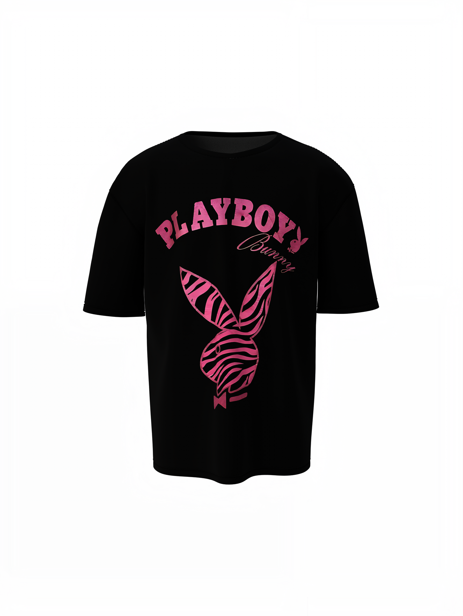Playboy Collab Black Oversized T-Shirt – Trendy Streetwear Style