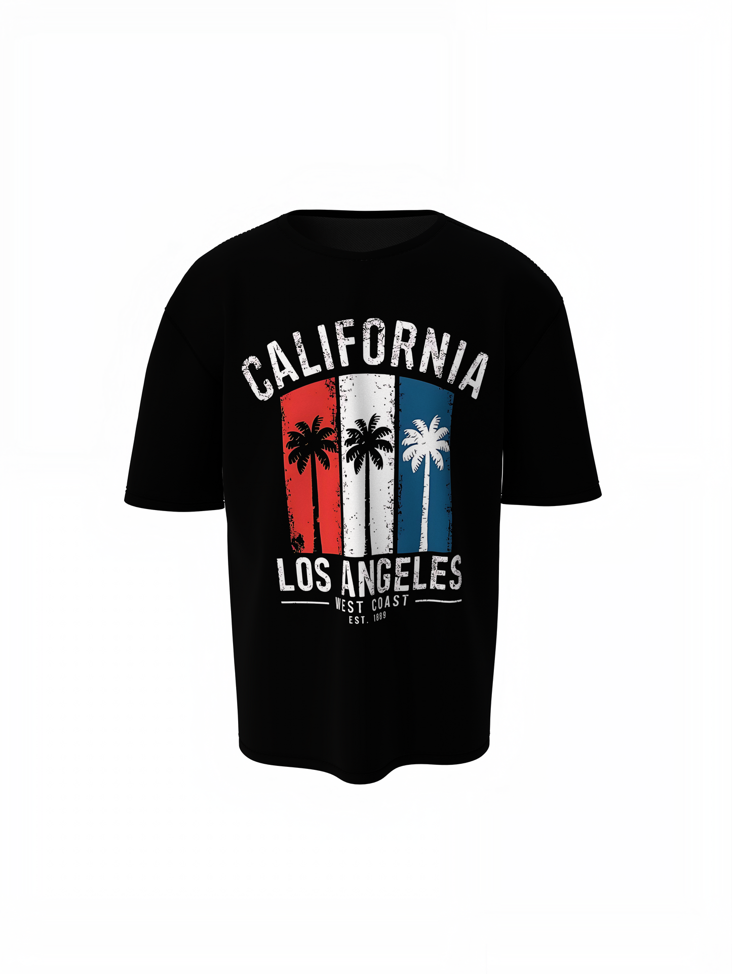 Angeles Coast Oversized T-Shirts Casual Streetwear Style