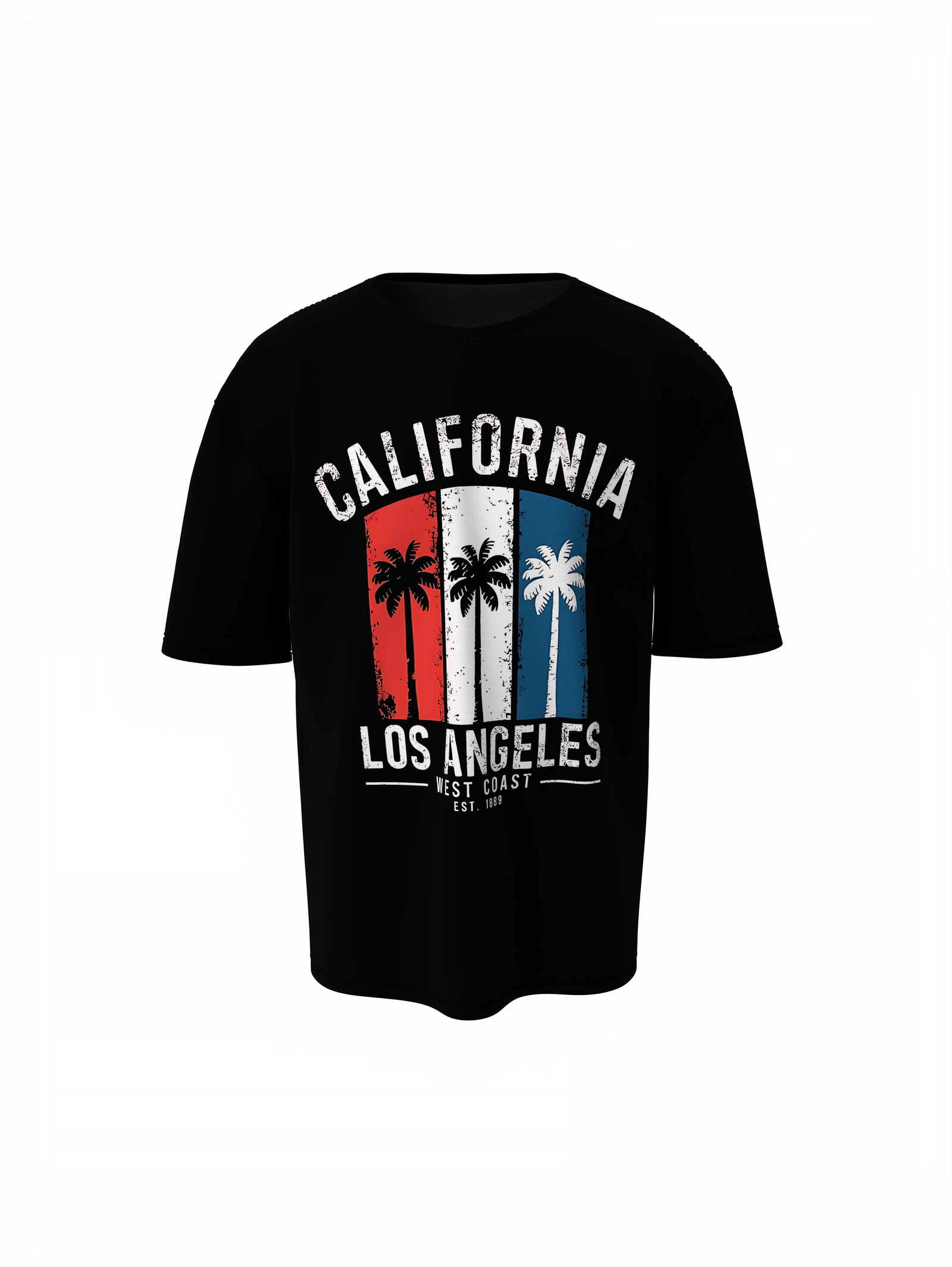Angeles Coast Oversized T-Shirts Casual Streetwear Style