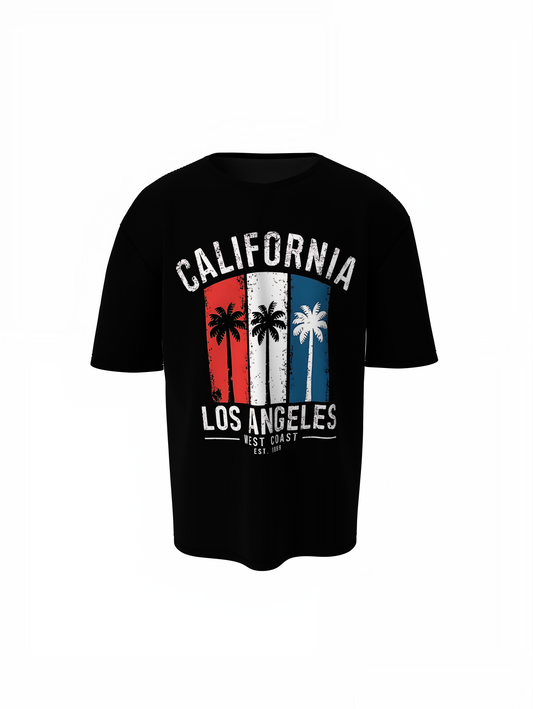 Angeles Coast Oversized T-Shirts Casual Streetwear Style