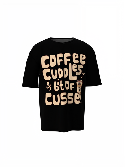 Coffee Cuddles T Shirts Stylish Premium Casual Everyday Wear