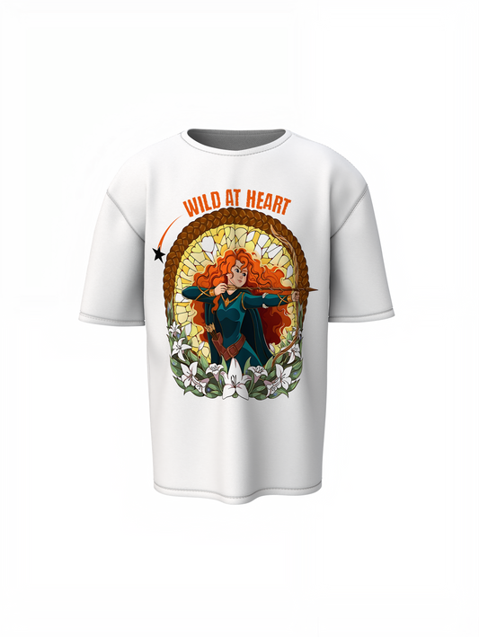 Princess Merida Oversized T-Shirt White Premium Graphic Tee