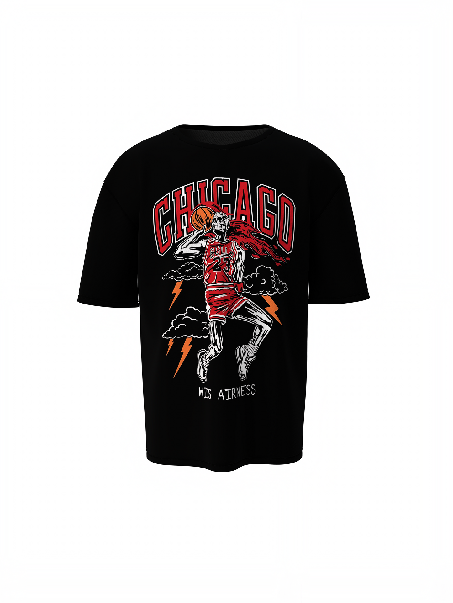 His Airness Oversized T-Shirt Bold Basketball Art Look
