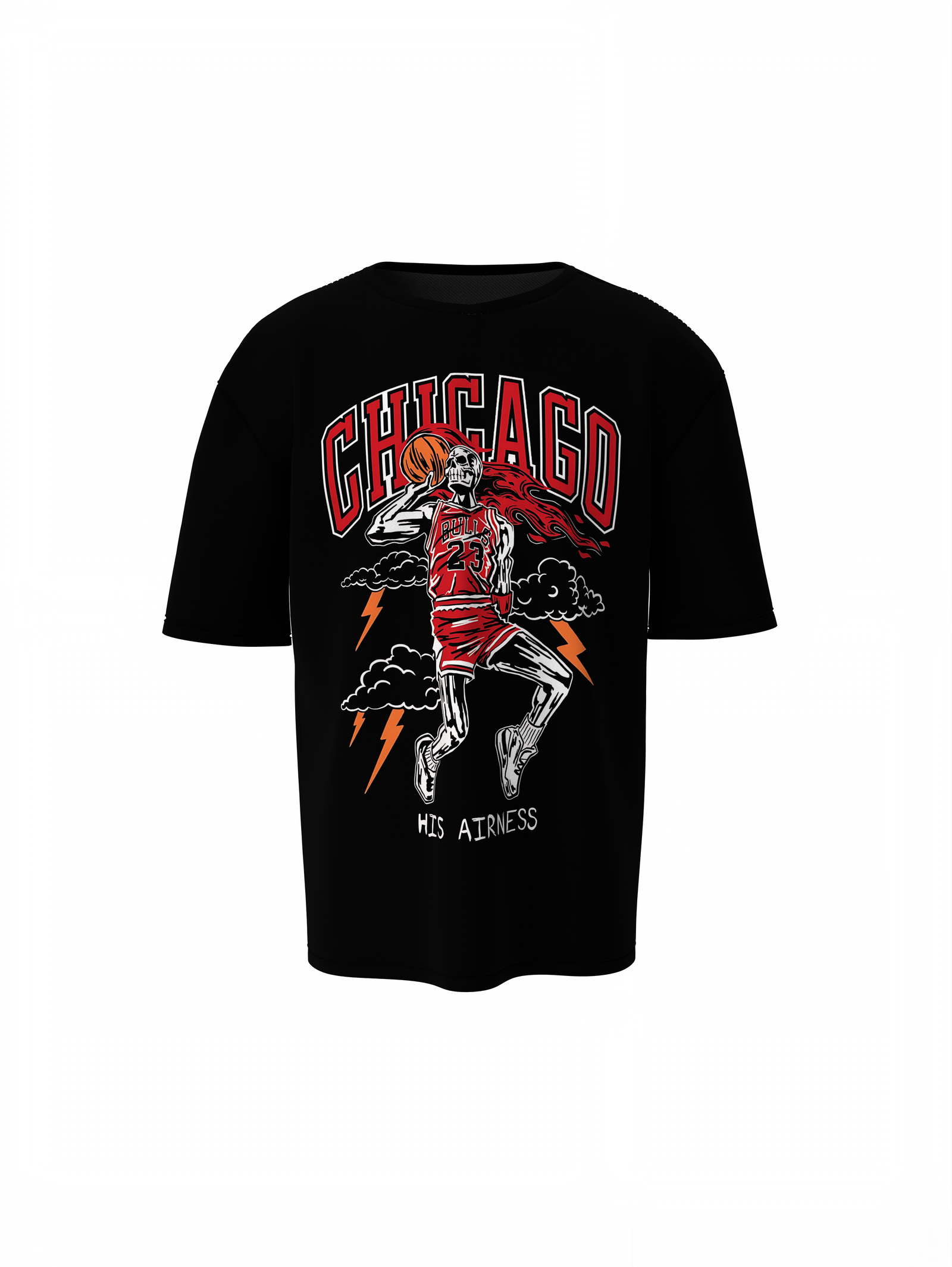 His Airness Oversized T-Shirt Bold Basketball Art Look