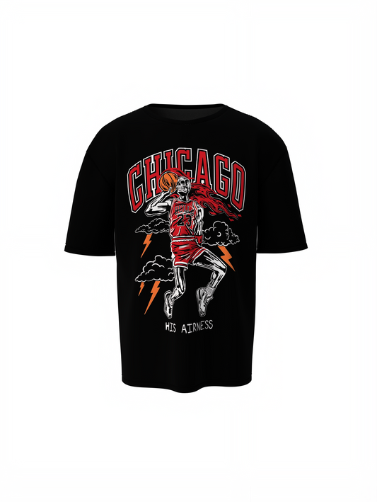His Airness Oversized T-Shirt Bold Basketball Art Look