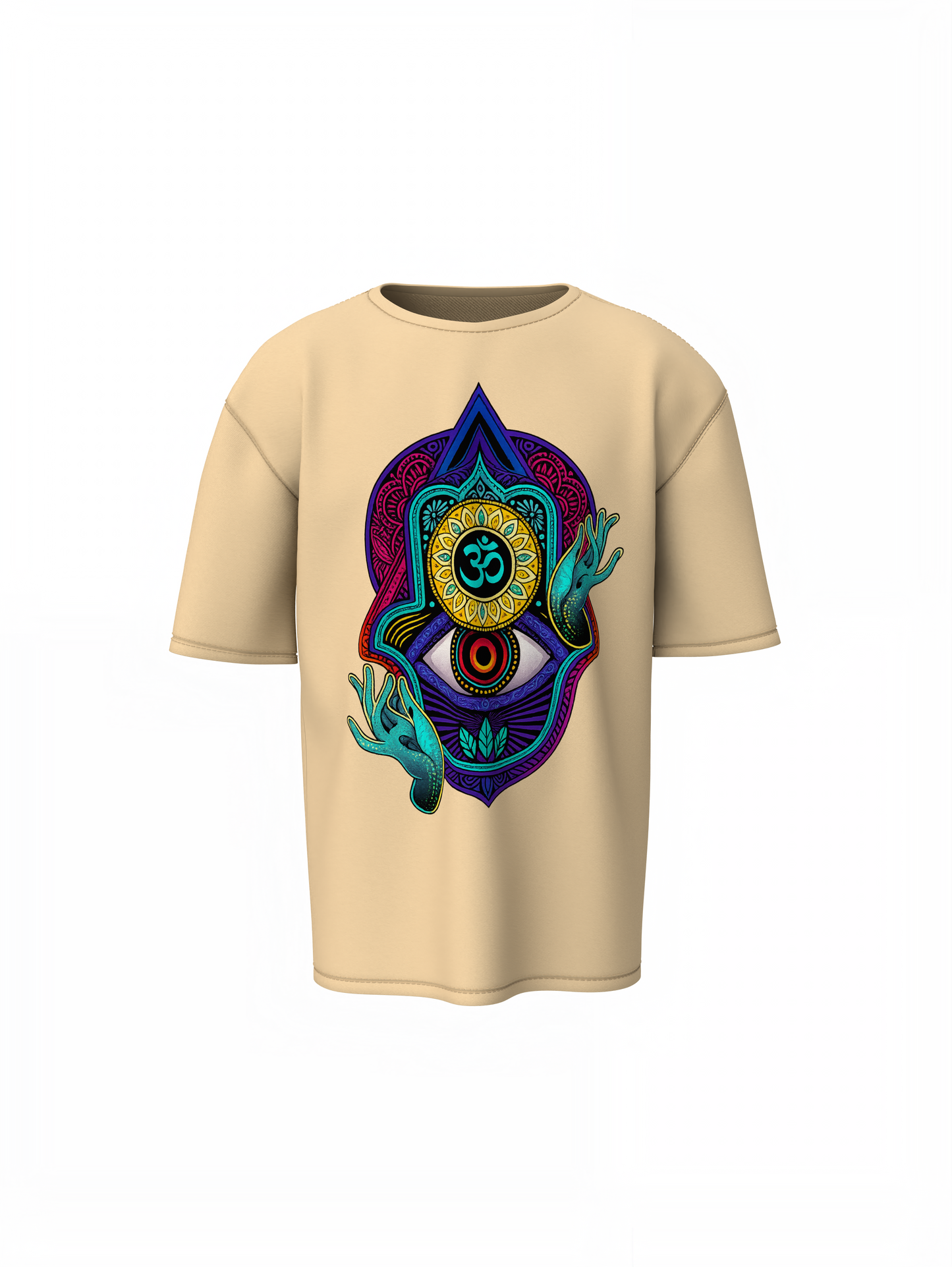 Mystical Hamsa Oversized T-Shirts