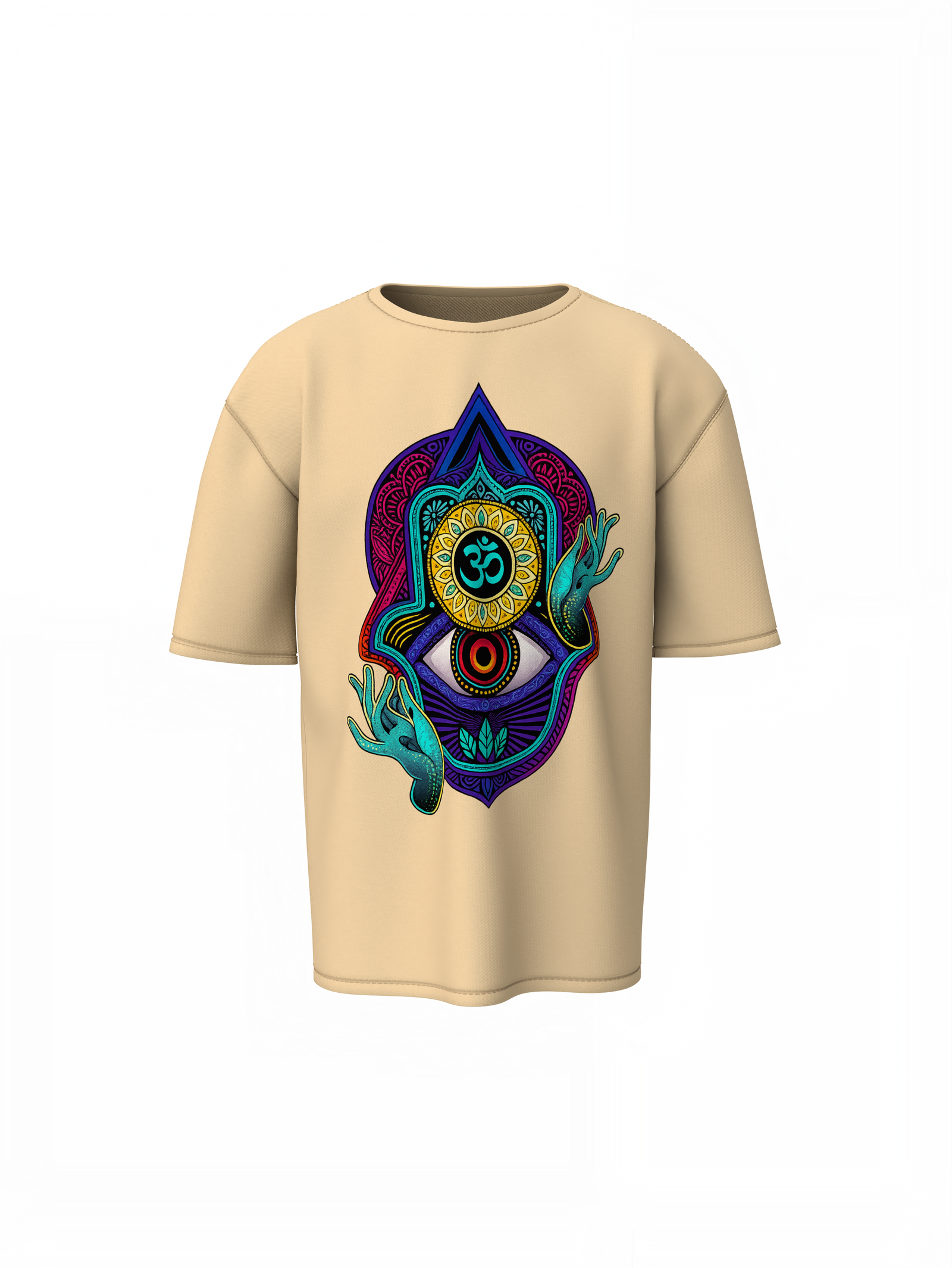 Mystical Hamsa Oversized T-Shirts
