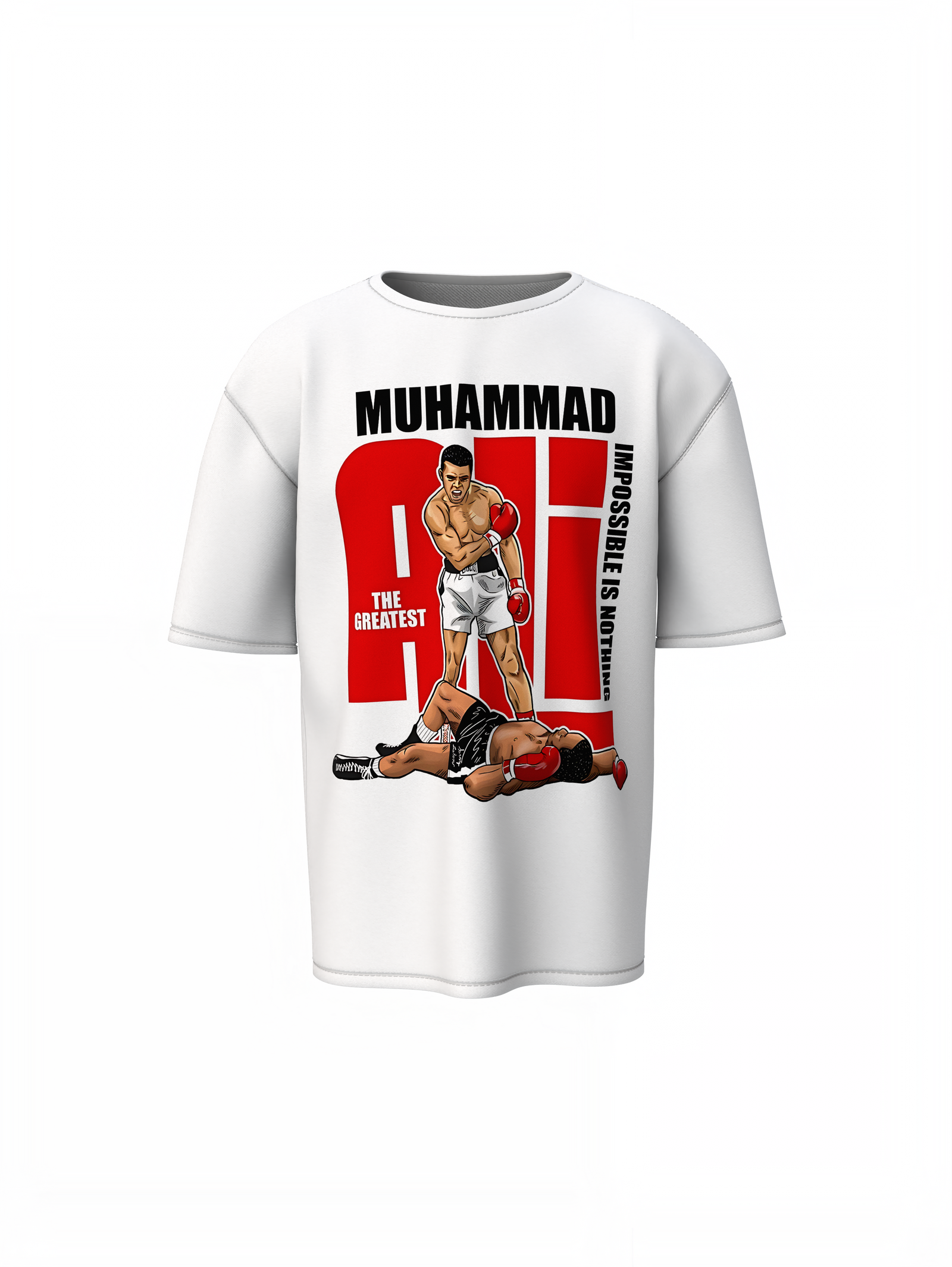Player Muhammad Ali White Oversized T-Shirt – Bold Streetwear