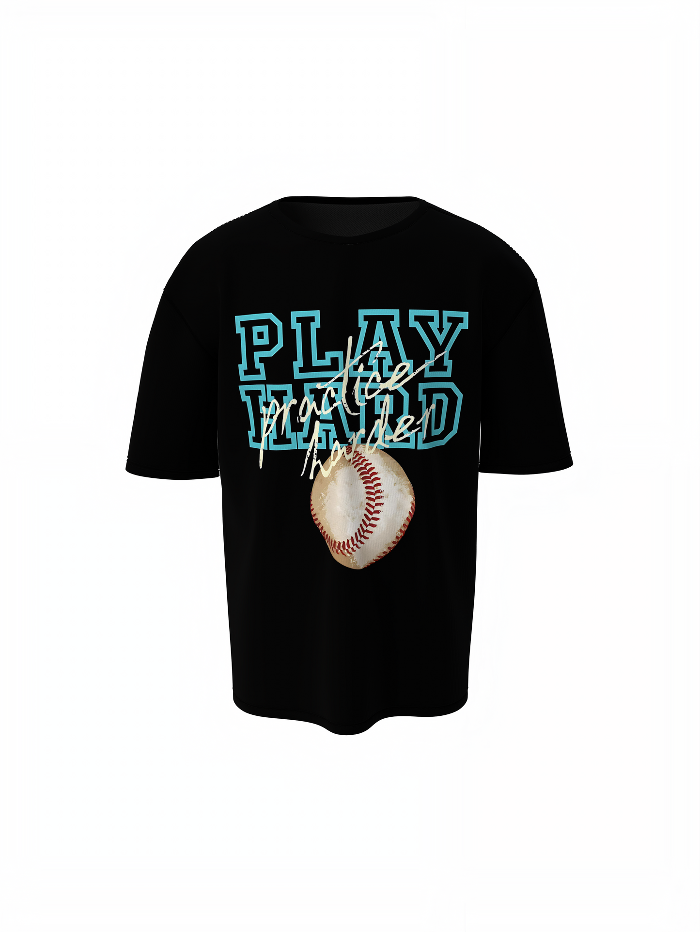 Baseball Play Hard Oversized T-Shirt