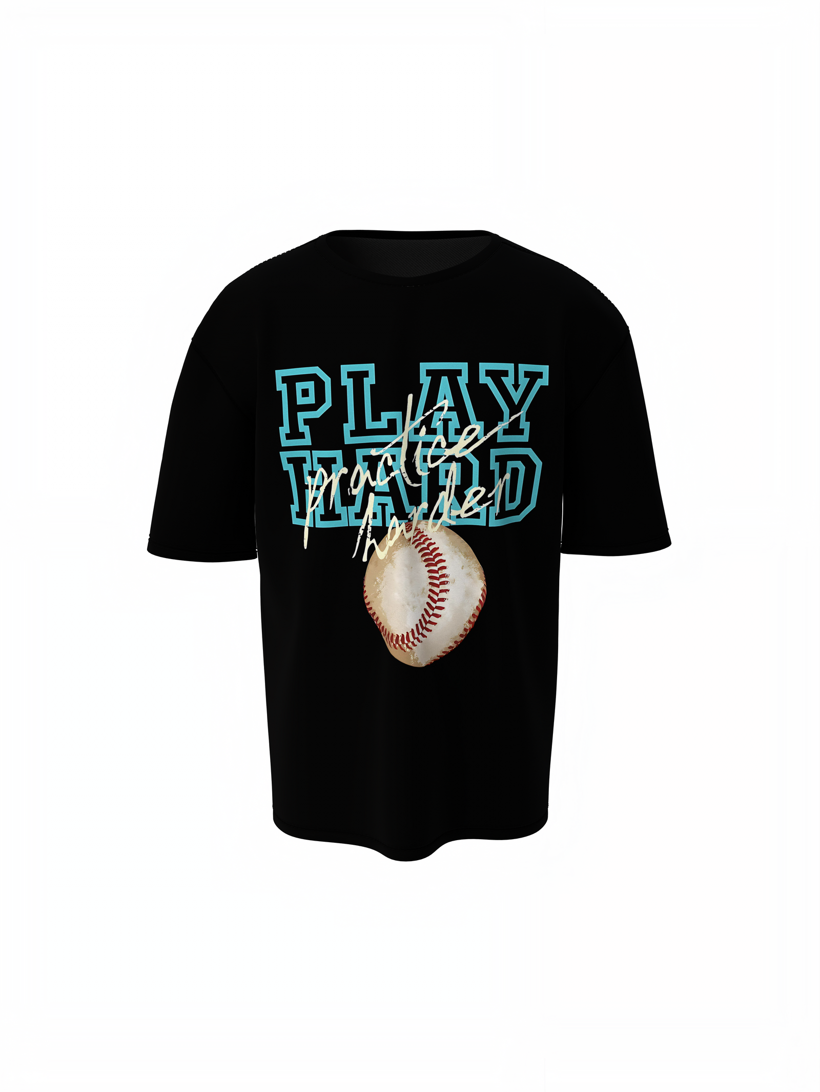 Baseball Play Hard Oversized T-Shirt