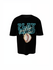 Baseball Play Hard Oversized T-Shirt