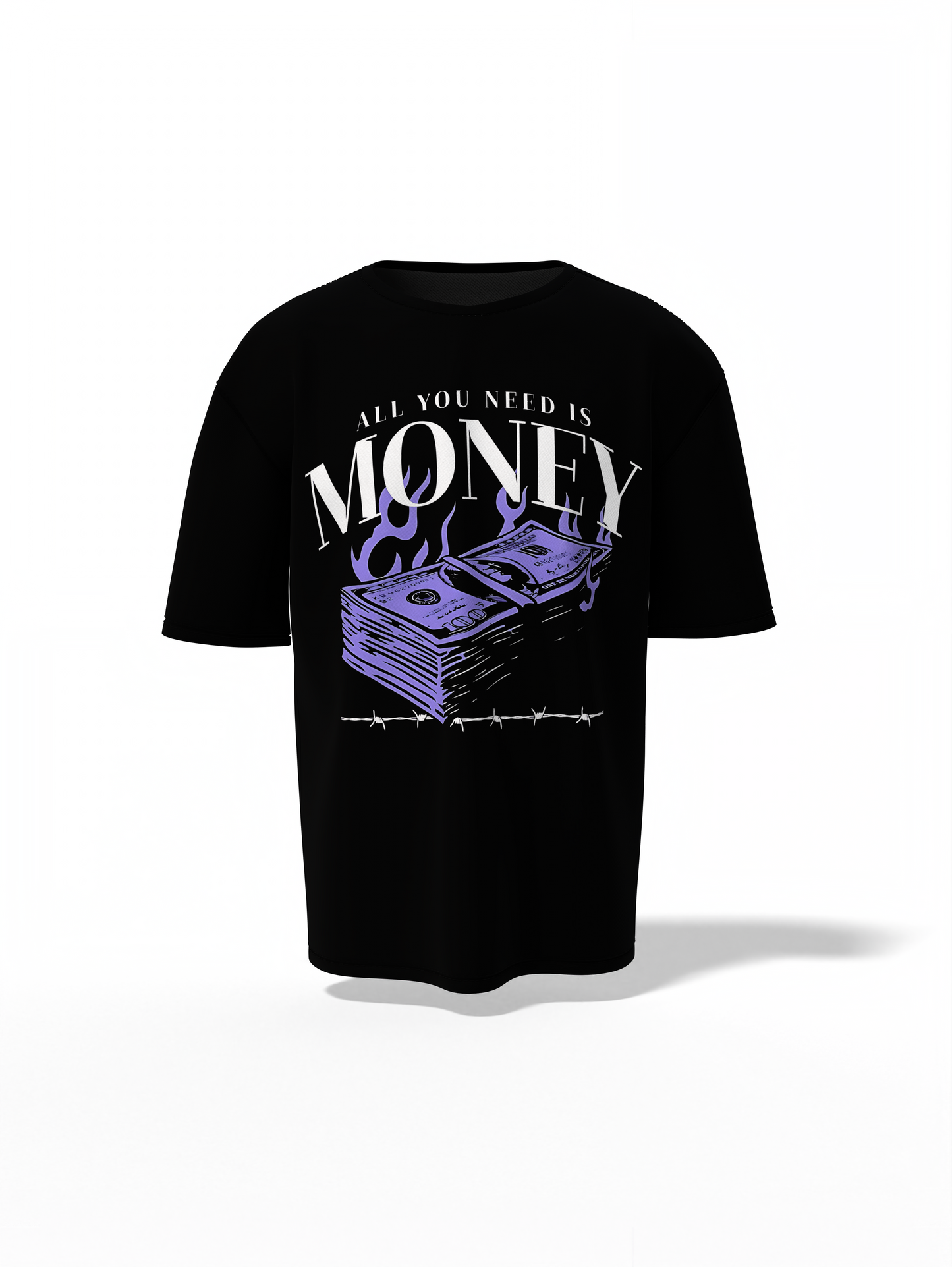 All You Need Is Money Oversized T-Shirt Trendy Graphic's