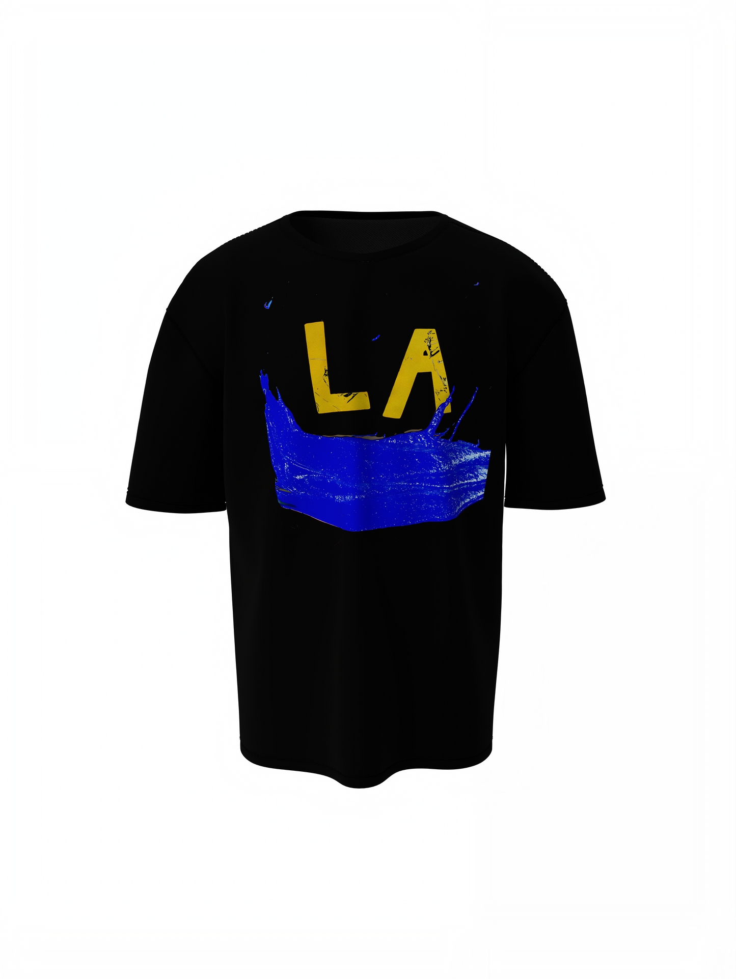 LA Black Oversized T-Shirt Stylish Casual Graphic Wear