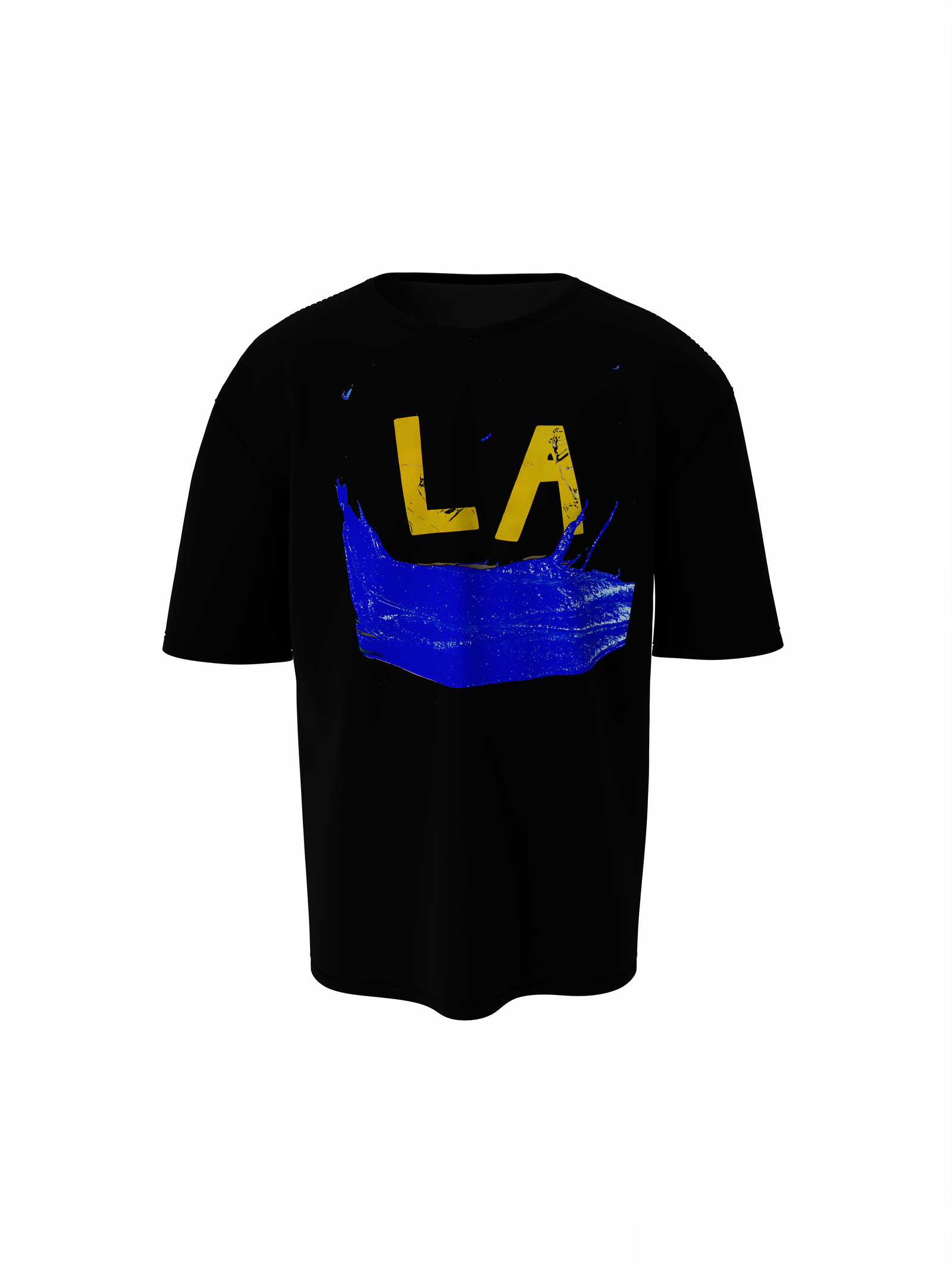 LA Black Oversized T-Shirt Stylish Casual Graphic Wear