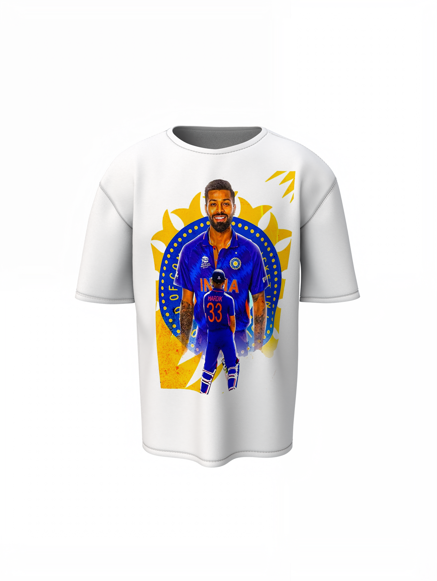 Cricketer 33 Oversized T-Shirts