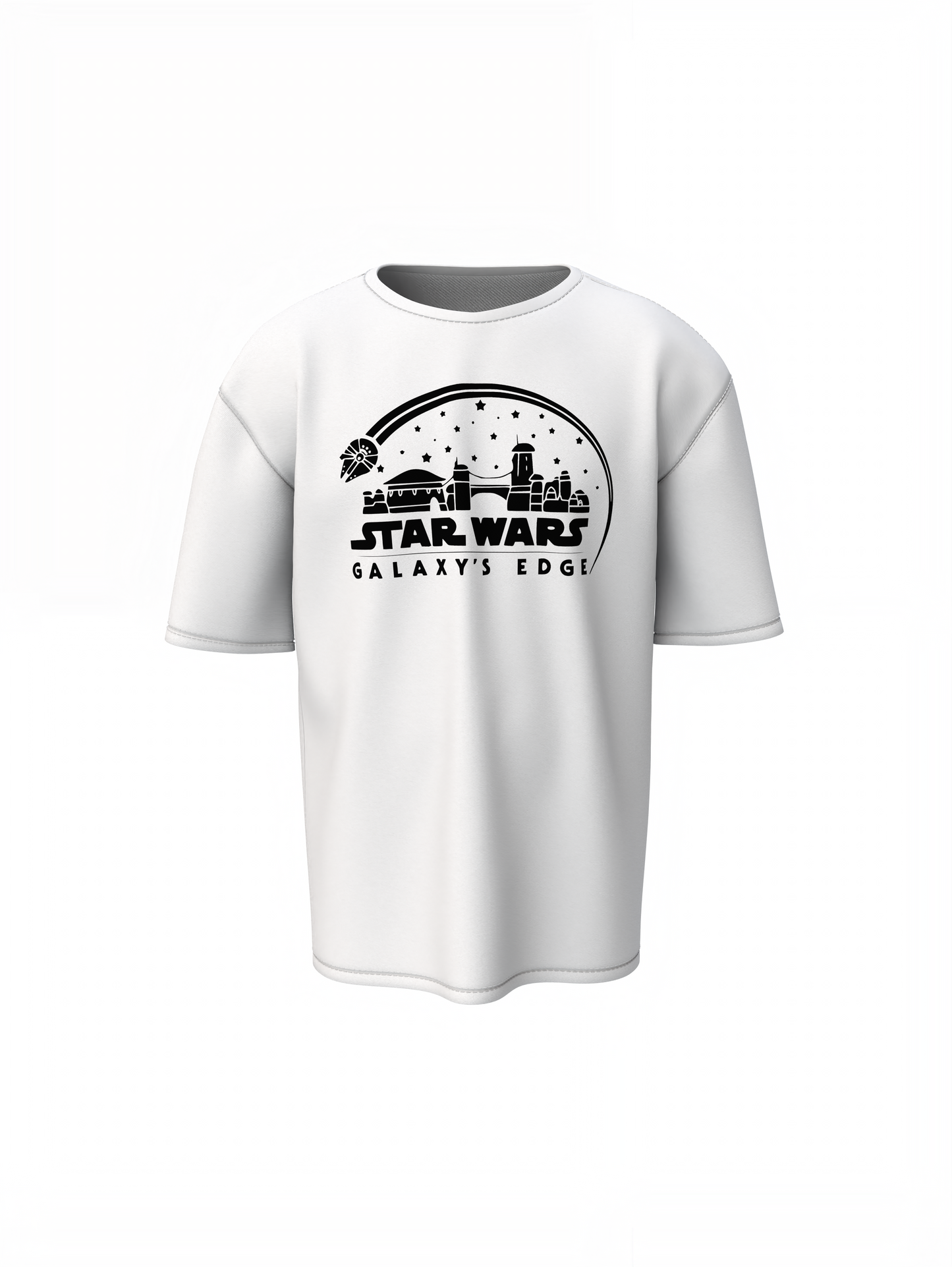 Galaxy Edge Oversized T-Shirts  Futuristic Cosmic Streetwear