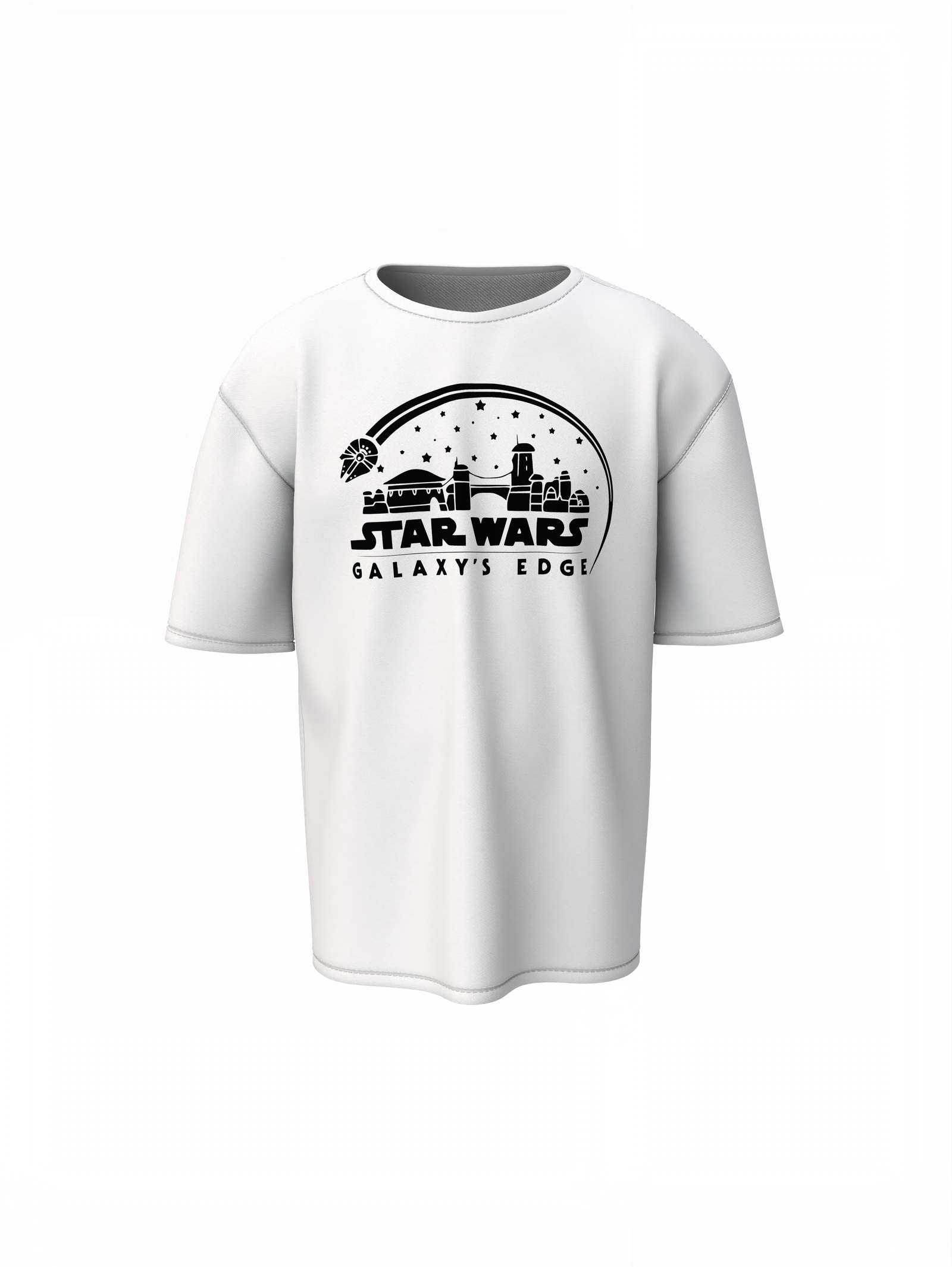 Galaxy Edge Oversized T-Shirts  Futuristic Cosmic Streetwear