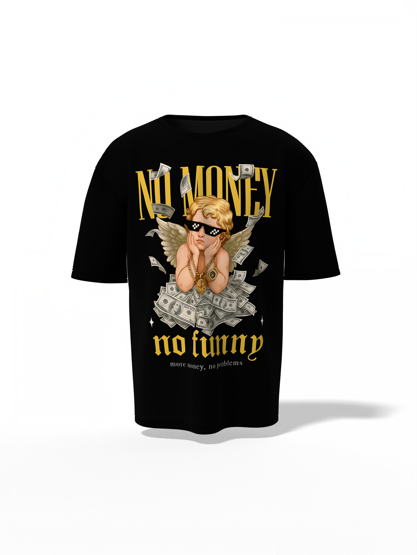 No Money No Funny Oversized T-Shirt – Witty Streetwear.