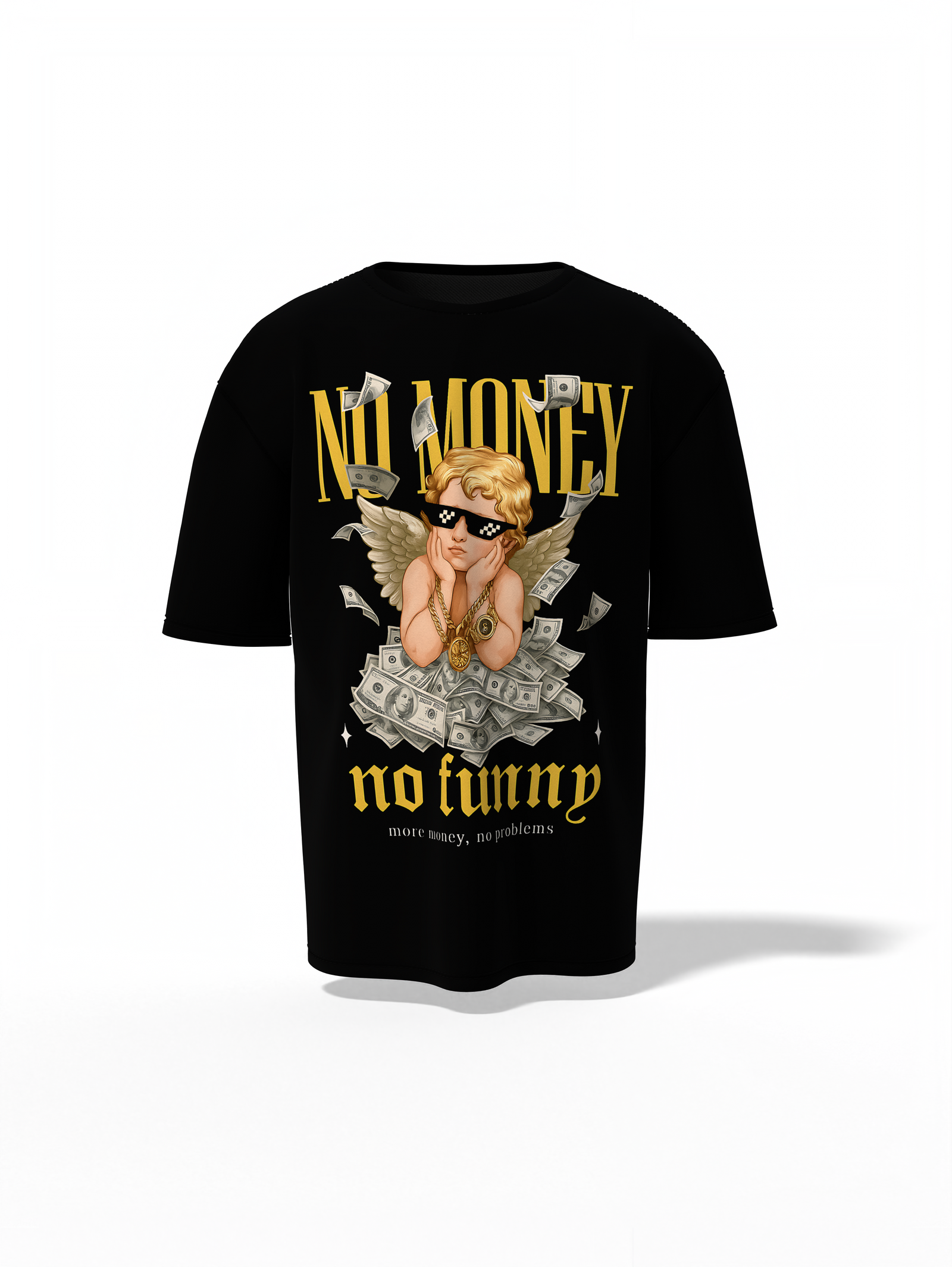 No Money No Funny Oversized T-Shirt – Witty Streetwear.