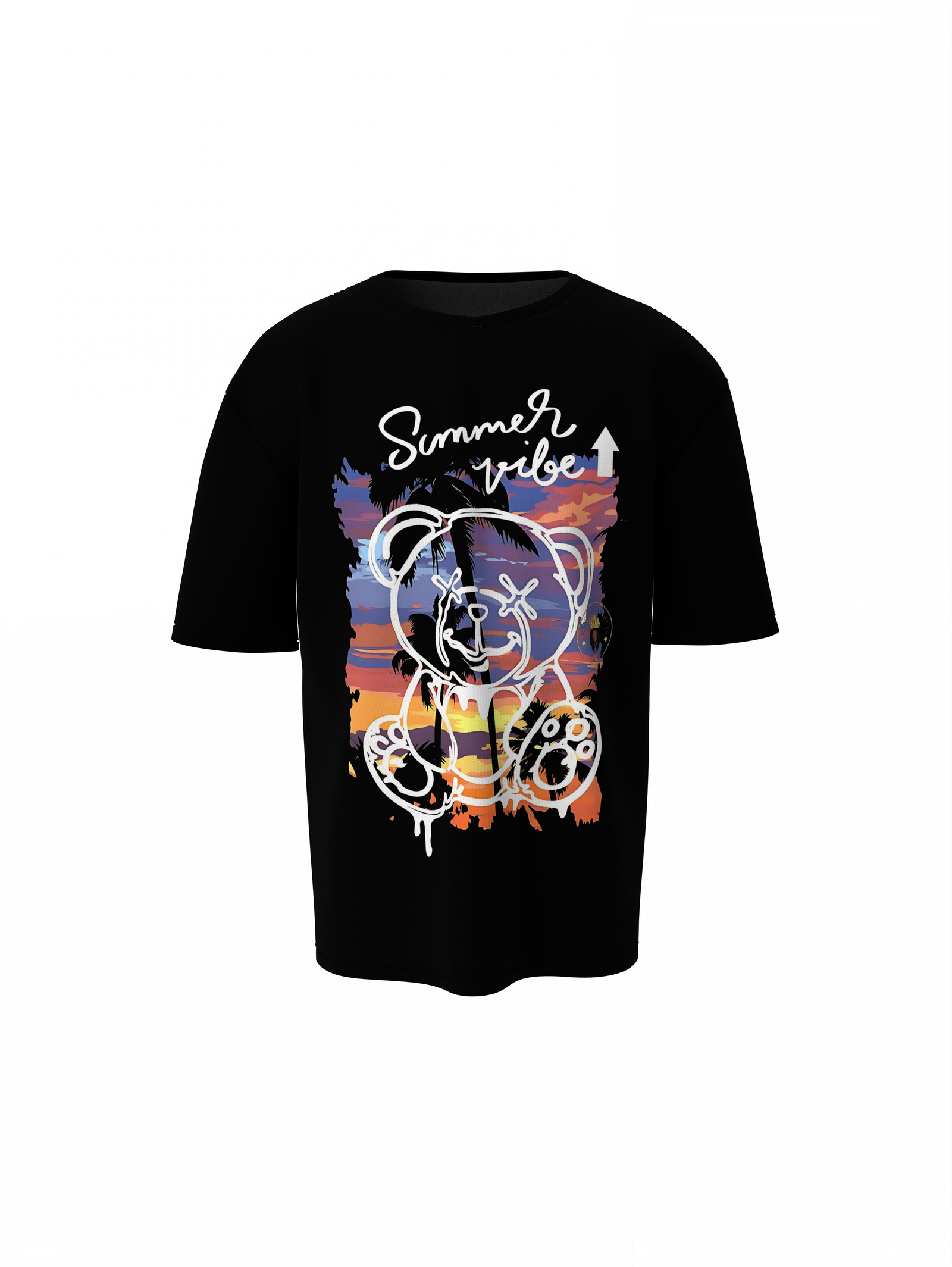 Summer Vibe Panda Oversized T-Shirt Streetwear Graphic Tee