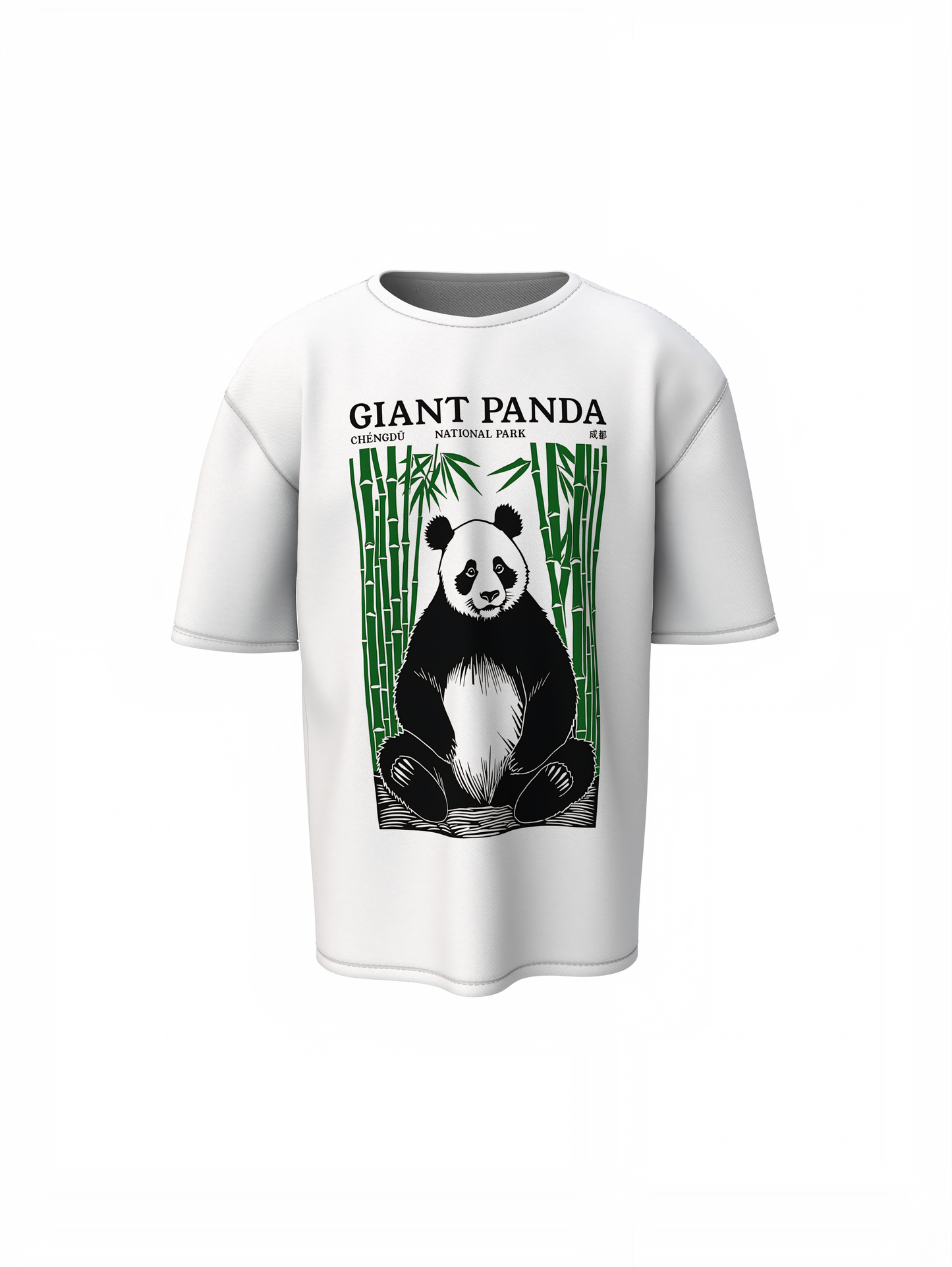 Graffiti Panda Oversized T-Shirt Bold Streetwear Graphic