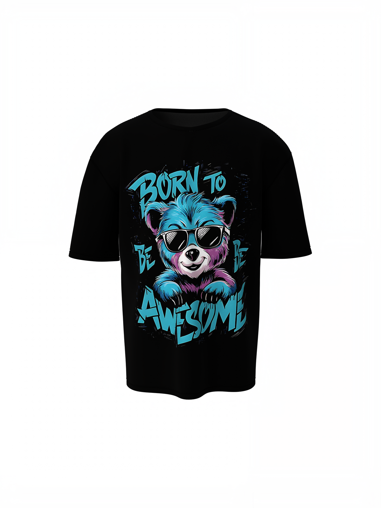 Born To Be Panda Oversized T-Shirt Playful Streetwear