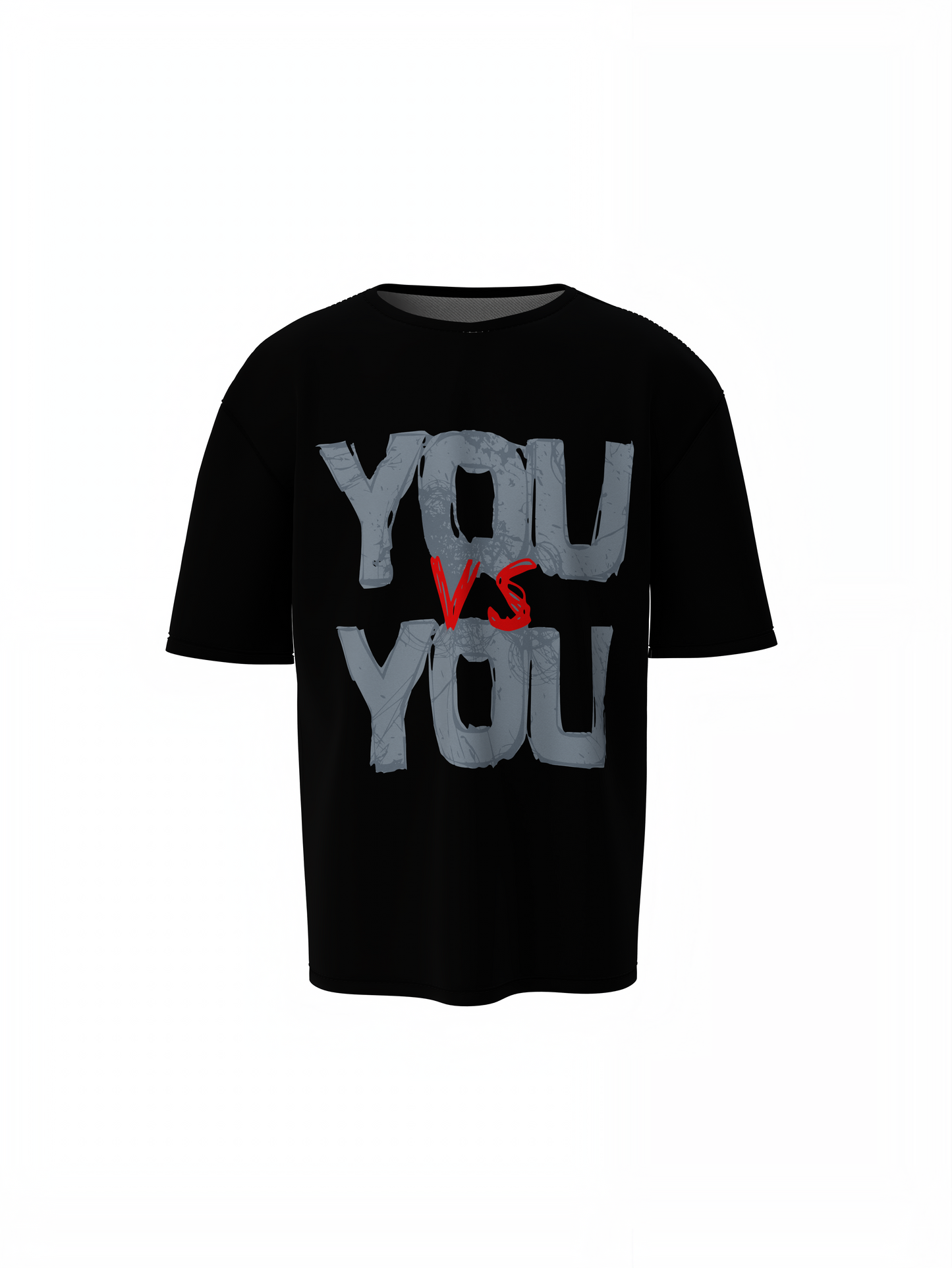 You Vs You Oversized T-Shirts Motivational Graphic Style