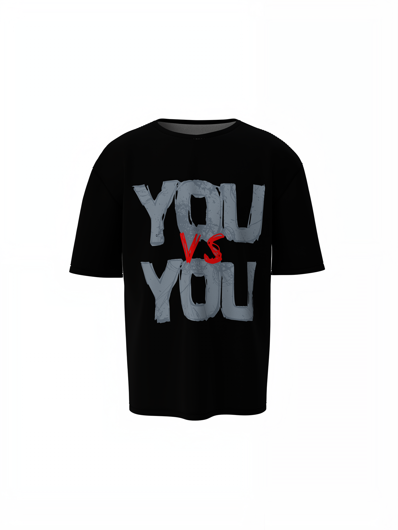 You Vs You Oversized T-Shirts Motivational Graphic Style