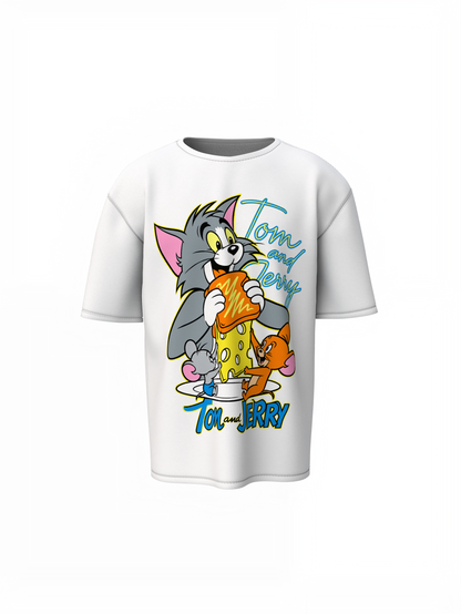 Tom And Jerry Fight Oversized T-Shirt Premium Streetwear