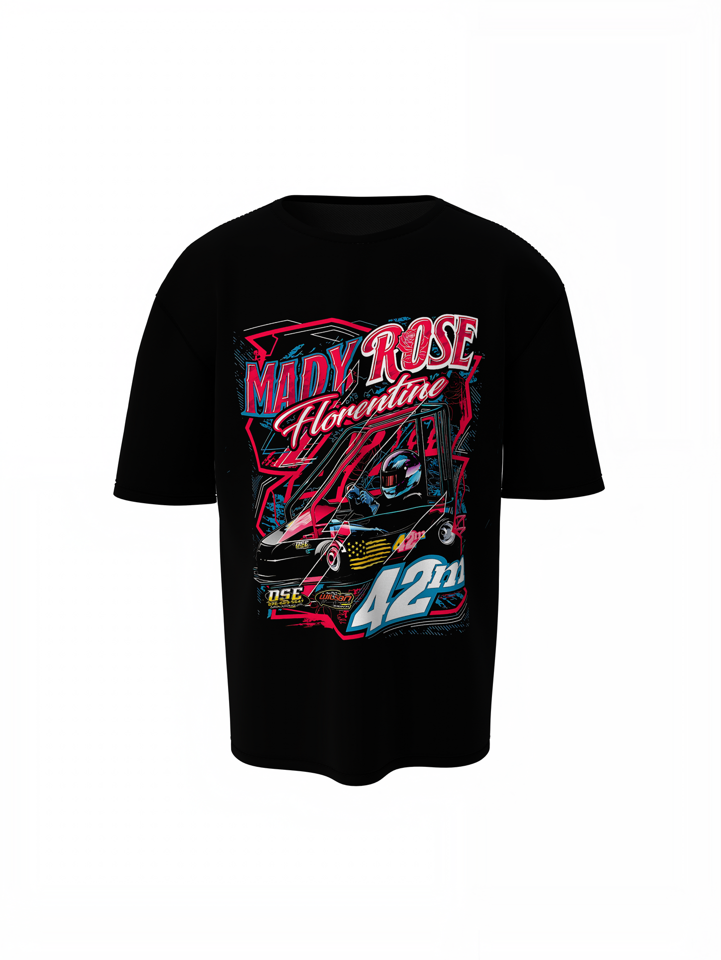 Mady Rose Oversized T-Shirt – Chic and Bold Graphic Tee