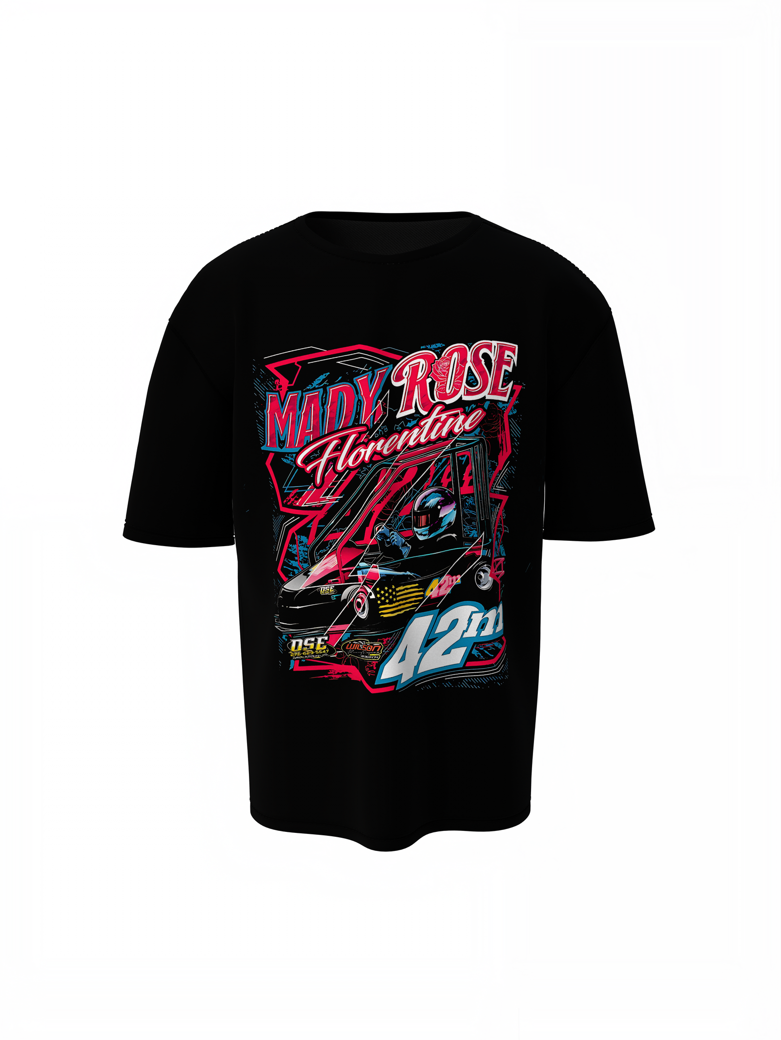 Mady Rose Oversized T-Shirt – Chic and Bold Graphic Tee