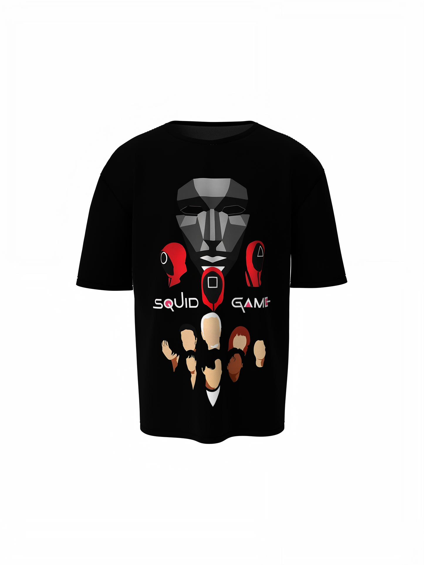 Squid Game Mask Oversized T-Shirt Bold Pop Culture Tees