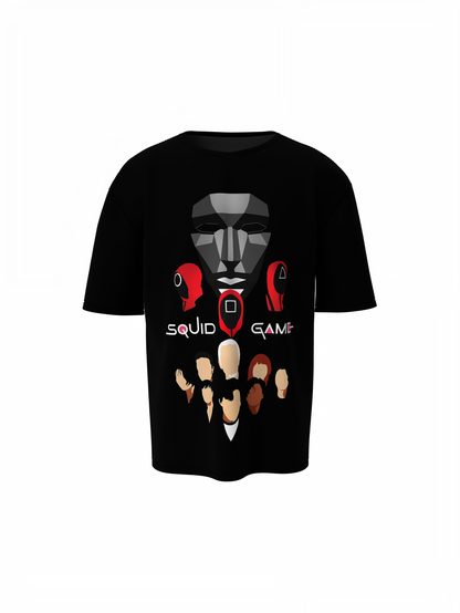 Squid Game Mask Oversized T-Shirt Bold Pop Culture Tees