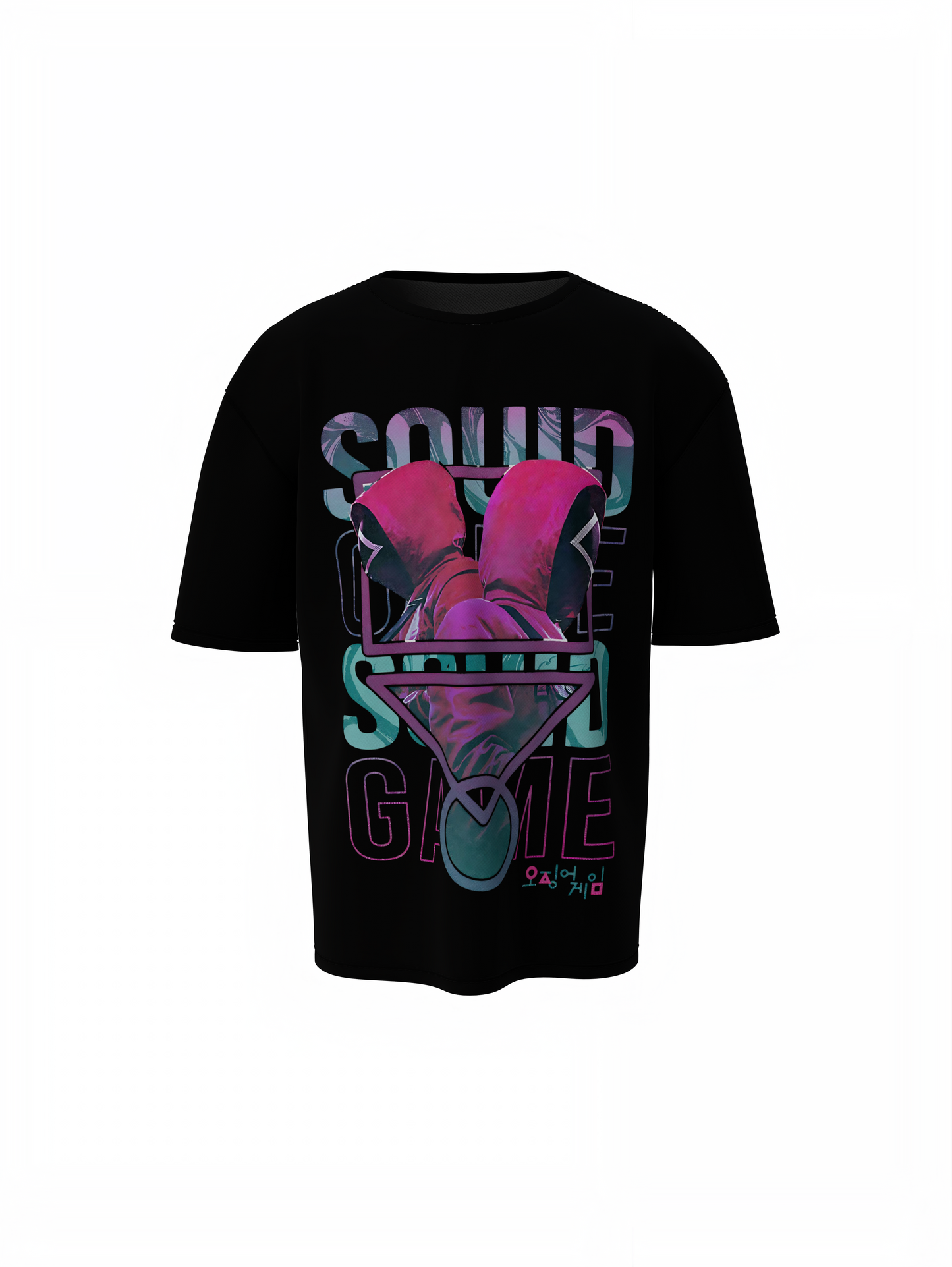 Squid Game Graphic Oversized T-Shirt Bold Pop Culture Tees
