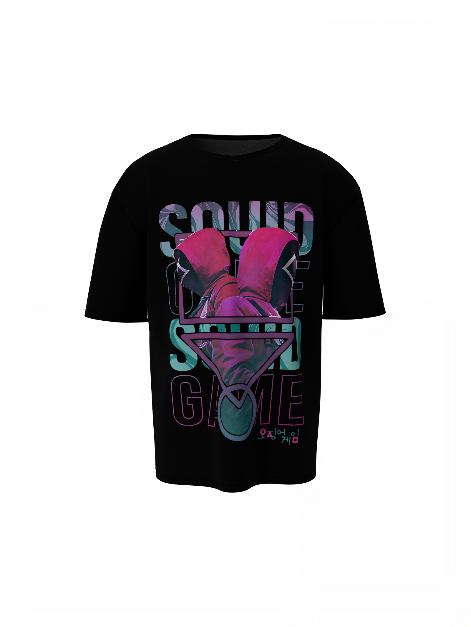 Squid Game Graphic Oversized T-Shirt Bold Pop Culture Tees
