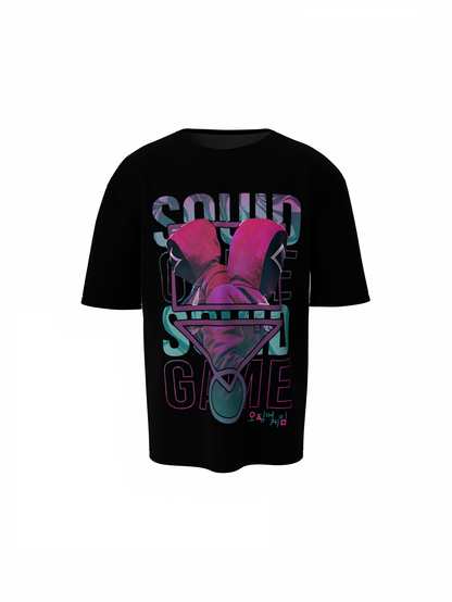 Squid Game Graphic Oversized T-Shirt Bold Pop Culture Tees