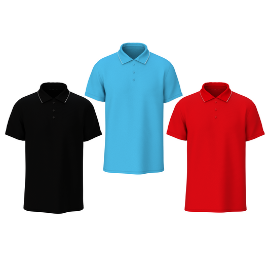 Bulk Unisex Polo T-shirts Combo of 3