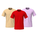 Plain Round Neck Half Sleeves T-Shirts – Combo of 3