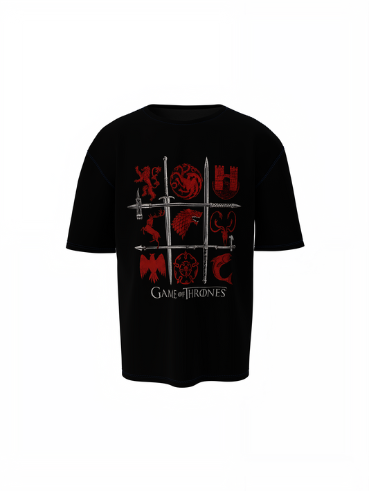Thrones Game Design oversized T-Shirts
