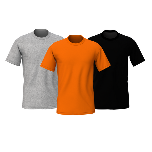 Plain Round Neck T-Shirts Combo of 3
