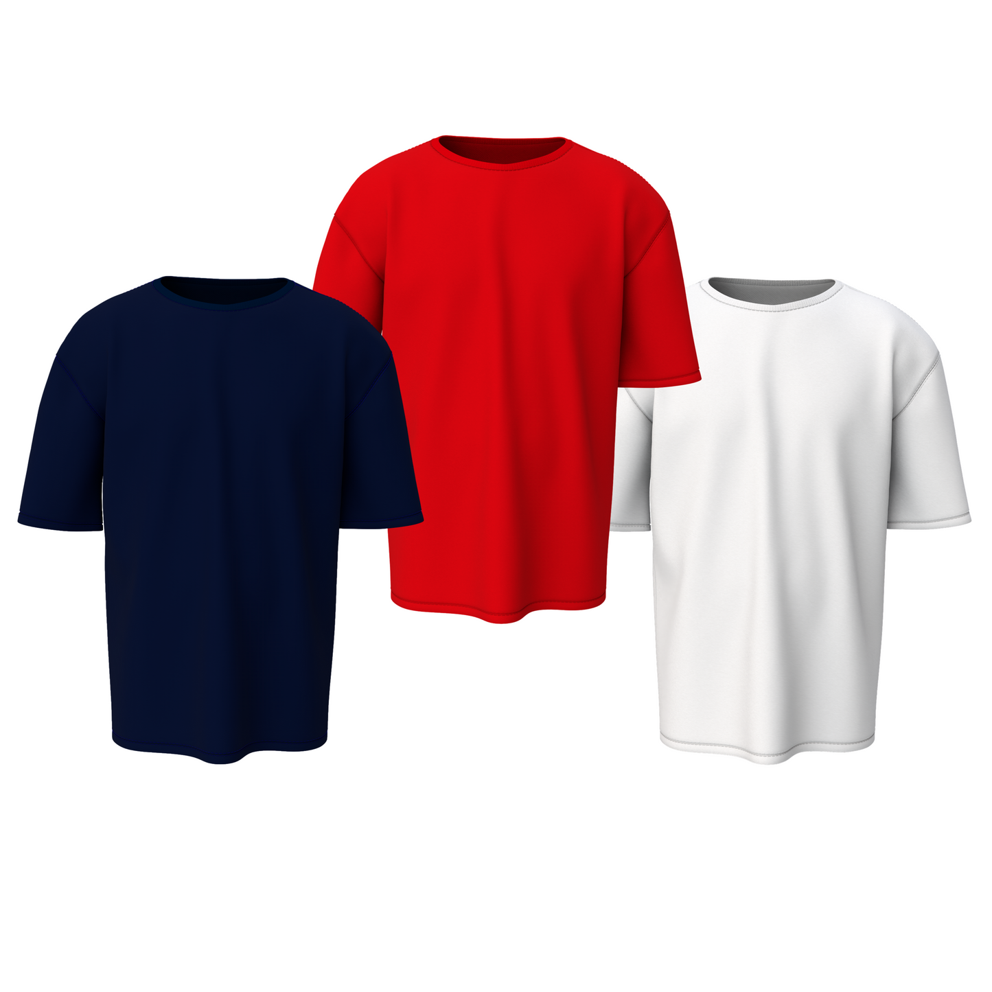 Plain Oversized T-Shirts Combo of 3